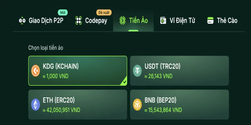 Các phương thức nạp tiền phổ biến nhất tại FO88