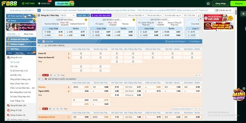 Ưu điểm chỉ có tại sảnh cá cược thể thao FO88